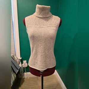 Doncaster Collection 100% Cashmere Turtleneck Sweater And Matching Shrug, Size M